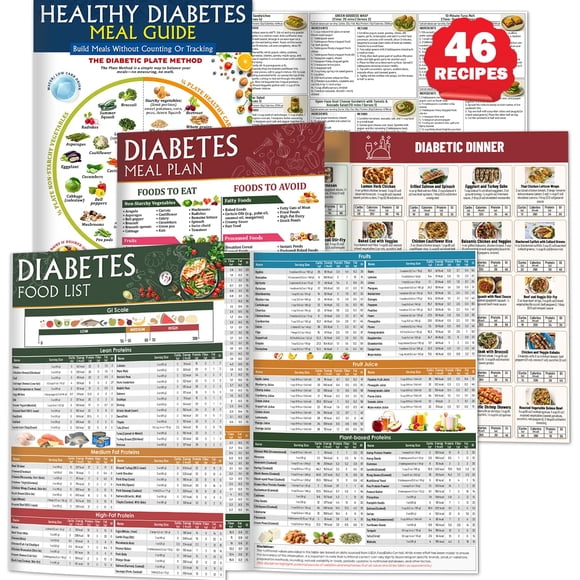 Gráfico Alimenticio Nonlae Planificador de Comidas para Diabetes - 3 piezas