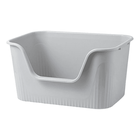 Genérico - Bandeja De Arena Grande Y Abierta Para Mascotas, Color Gris