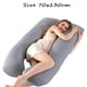 thumbnail image 5 of Almohada para embarazadas, almohada en forma de U desmontable y lavable, cojín grande, almohada de cintura, 5 of 5