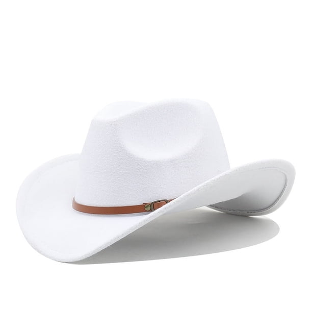 Sombrero de vaquero personalizado para hombre, sombrero western para hombre, sombrero de vaquera con banda de cuero para hombre - Café