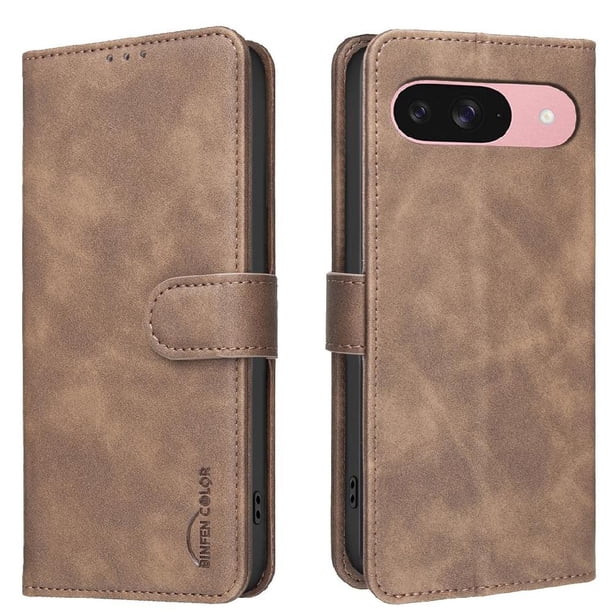 Funda Billetera para Google Pixel 10 5G Protección RFID y Soporte Ajustable Marrón