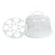 thumbnail image 3 of Portador De Pasteles Con Tapa, Caja De Pasteles Portátil A Prueba De Polvo Para Donuts De Picnic De Fiesta, 8 Pulgadas Con Estante, 3 of 5