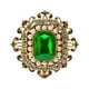 thumbnail image 3 of Retro Victoriano Cristal Esmeralda Flor Broche Pin Señoras Accesorios Regalo, 3 of 3