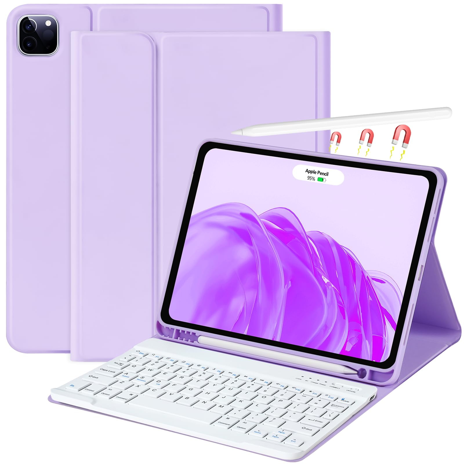 Funda Con Teclado Amzcase Para Ipad Air De 11 Pulgadas Y Ipad Pro De 11 Pulgadas