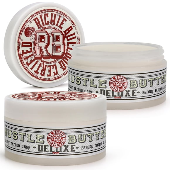 Bálsamo para después del tratamiento de tatuajes Hustle Butter Deluxe Value, paquete de 2