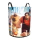 thumbnail image 2 of Ralph Rompe Internet Cesta de lavandería de gran capacidad redonda con asa, bolsa para ropa sucia plegable, almacenamiento para dormitorio, baño y lavadero 44x35 cm, 2 of 6