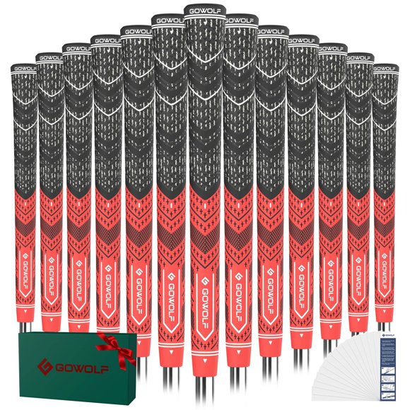 Empuñadura de Golf Gowolf de Goma Multi‑compuesto – Pack de 13 Rojo