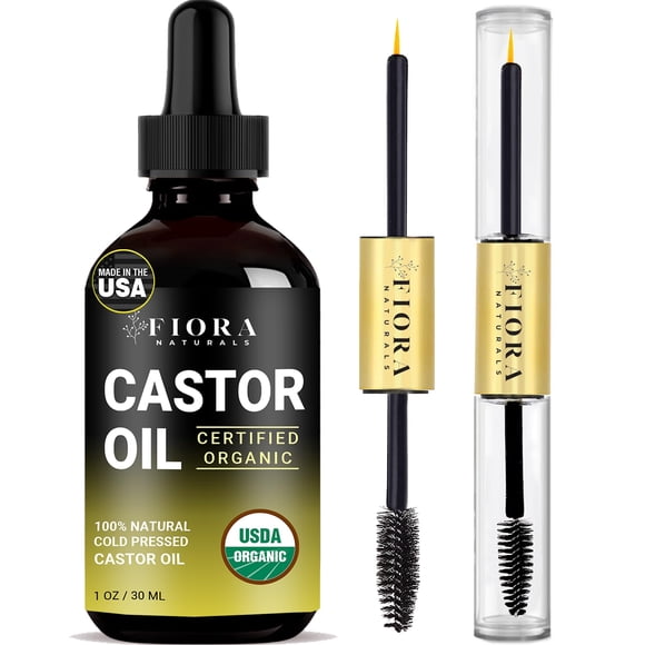 Serum Fiora Naturals Aceite de ricino orgánico prensado en frío, 30 ml