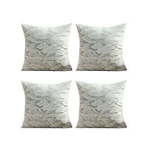 Genérico - Pack De 4 Fundas De Cojines Diseño Hoja 45Cm X 45 Cm C4