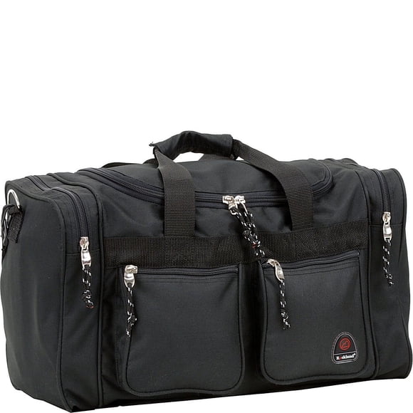 Bolsa de viaje Rockland negra de 47 cm x 27 cm x 22 cm de poliéster