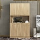 thumbnail image 3 of 70.87" Tall Wardrobe& Kitchen Cabinet, with 6-Doors, 1-Open Shelves and 1-Drawer for bedroom,Rustic Oak, 3 of 3