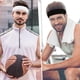 thumbnail image 5 of Paquete de 3 bandas deportivas para el sudor para hombres y mujeres. Banda de algodón absorbente de humedad para tenis, baloncesto, correr, gimnasio y hacer ejercicio., 5 of 7