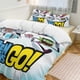 thumbnail image 2 of Teen Titans Go Cartoon Bedding Sets Ultra Soft Skin-Friendly Duvet Cover 3 Piece, Cute Comforter Cover Bed Set for Boys Girls Kids, 2 of 5