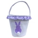 thumbnail image 4 of Canvas Easter Bunny Basket Tote Bag Regalo Juguetes Para Festival Caza Caramelo Púrpura, 4 of 5