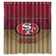 thumbnail image 1 of Cortina de ducha de los San Francisco 49ers, juego de cortina de baño con ganchos, tamaño 66 x 72 pulgadas, 1 of 3