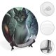 thumbnail image 4 of Gatos guerreros Plato decorativo de porcelana fina (bone china), plato decorativo de cerámica para hogar, oficina, soporte de pared, platos decorativos para dormitorio - 6 pulgadas (15 cm), 4 of 6