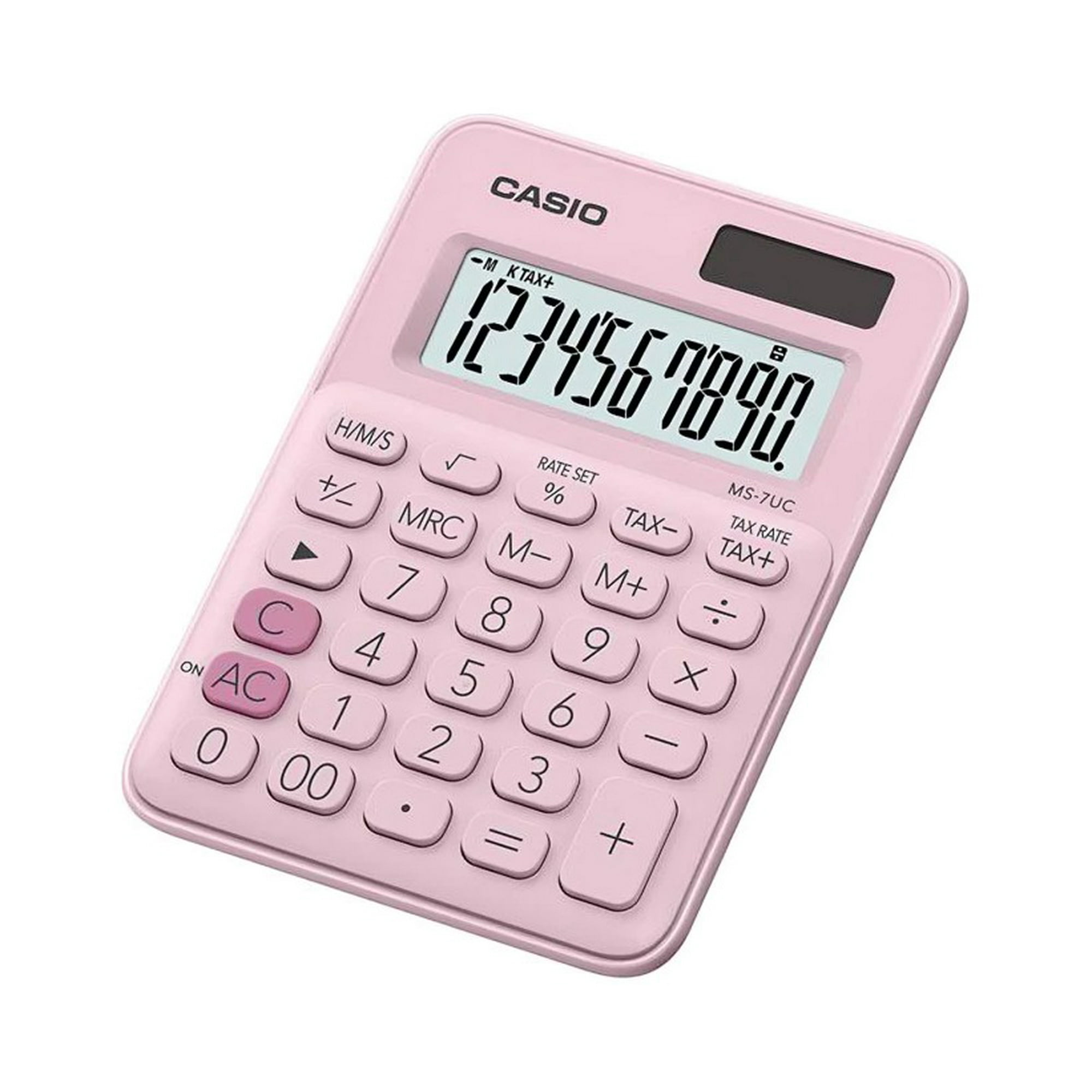 Calculadora Casio Tipo Mini Escritorio Ms-7uc Rosa