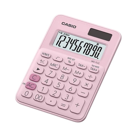 Calculadora Casio Tipo Mini Escritorio Ms-7Uc Rosa