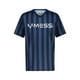 thumbnail image 3 of Top de manga corta a rayas azul con cuello en V para niño Messi, 3 of 4