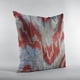 thumbnail image 3 of Cojín Plutus Brands Velvet Glamour rojo y gris, hecho a mano en EE. UU., 3 of 5