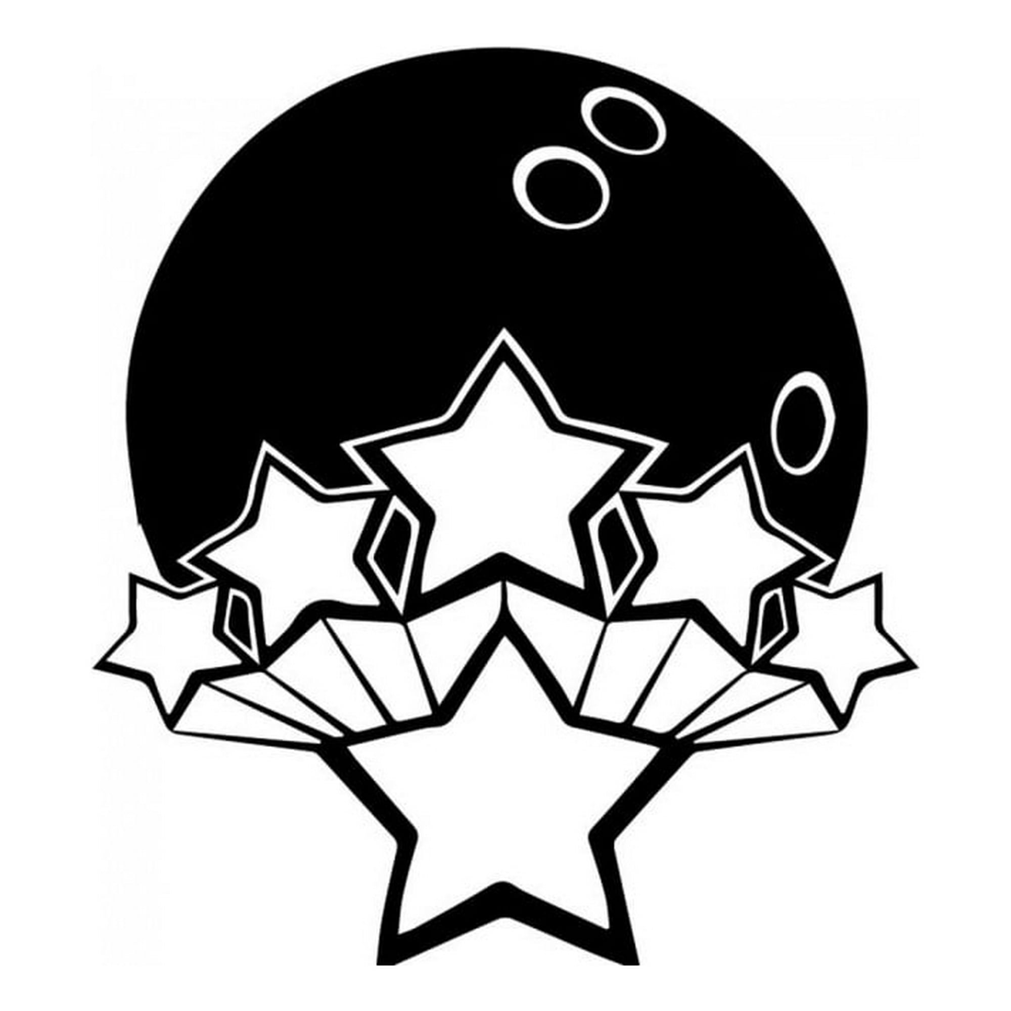 Rienda Libre Graphics - Decomural Bowling Ball Stars Ws-32791