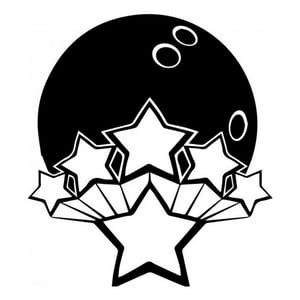 Rienda Libre Graphics - Decomural Bowling Ball Stars Ws-32791