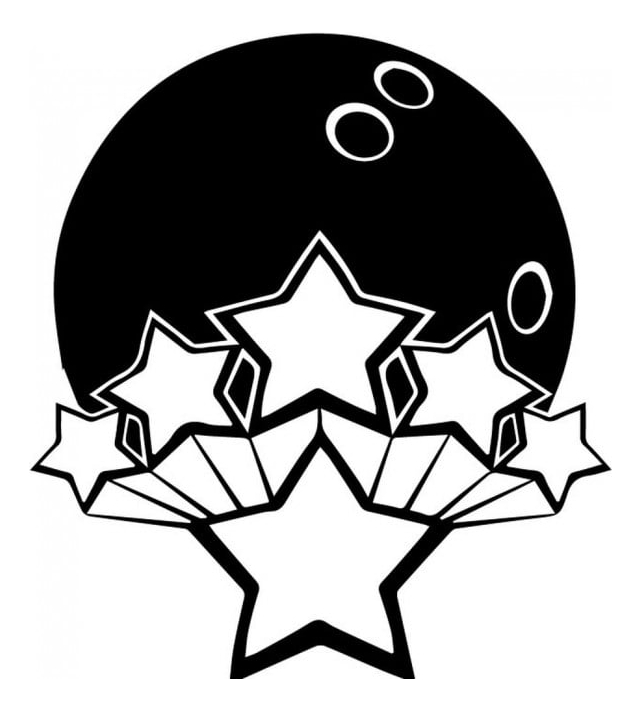 Rienda Libre Graphics - Decomural Bowling Ball Stars Ws-32791