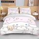 thumbnail image 1 of v645 Bed Sheets Kawaii Cinnamoroll Printed Bedding Set Duvet Cover Duvet Cover Pillowcases Adult and Children Bedding Set Luxury Gift 3-Piece Bedding Set (1 Duvet Cover + 2 Pillow Shams) Bed Sheets, 1 of 5