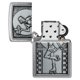 thumbnail image 4 of Bolsillo cromado cepillado con emblema de camarera Zippo Roller, más ligero, 4 of 6