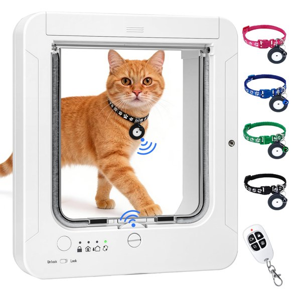 Puerta Inteligente para Gatos CUIBIRD con Sensor de Collar RFID y Control Remoto