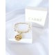 thumbnail image 1 of Pulsera Carre Eslabon Medalla Angel, Perla Enchapado Oro 18k Amarillo, 1 of 3