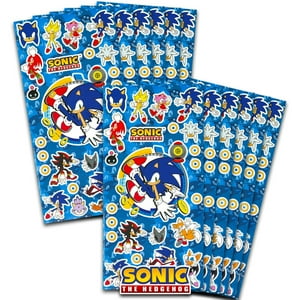 Láminas Adhesivas Party Favors De Sonic The Hedgehog Para Niños, Paquete De 12
