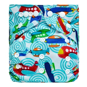 Pequelandia - Pañal De Tela Lavable Aviones Diseño