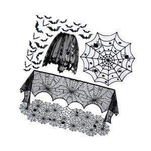 Bothyi - Juego De Decoración De Halloween Con Mantel De Telaraña Para Tienda, Festival, Sala De Estar