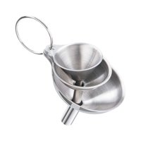 Magideal - 3 Embudos De Cocina De Acero Inoxidable, Pequeños, Medianos, Grandes, Multiusos, De Diferentes Tamaños, De Calidad Alimentaria Para Transferir , 3 Embudo