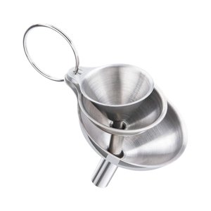 Magideal - 3 Embudos De Cocina De Acero Inoxidable, Pequeños, Medianos, Grandes, Multiusos, De Diferentes Tamaños, De Calidad Alimentaria Para Transferir , 3 Embudo