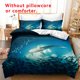 thumbnail image 1 of Juego de ropa de cama de funda nórdica de poliéster con estampado de tiburón: Suave y cómodo para el dormitorio, 1 of 1