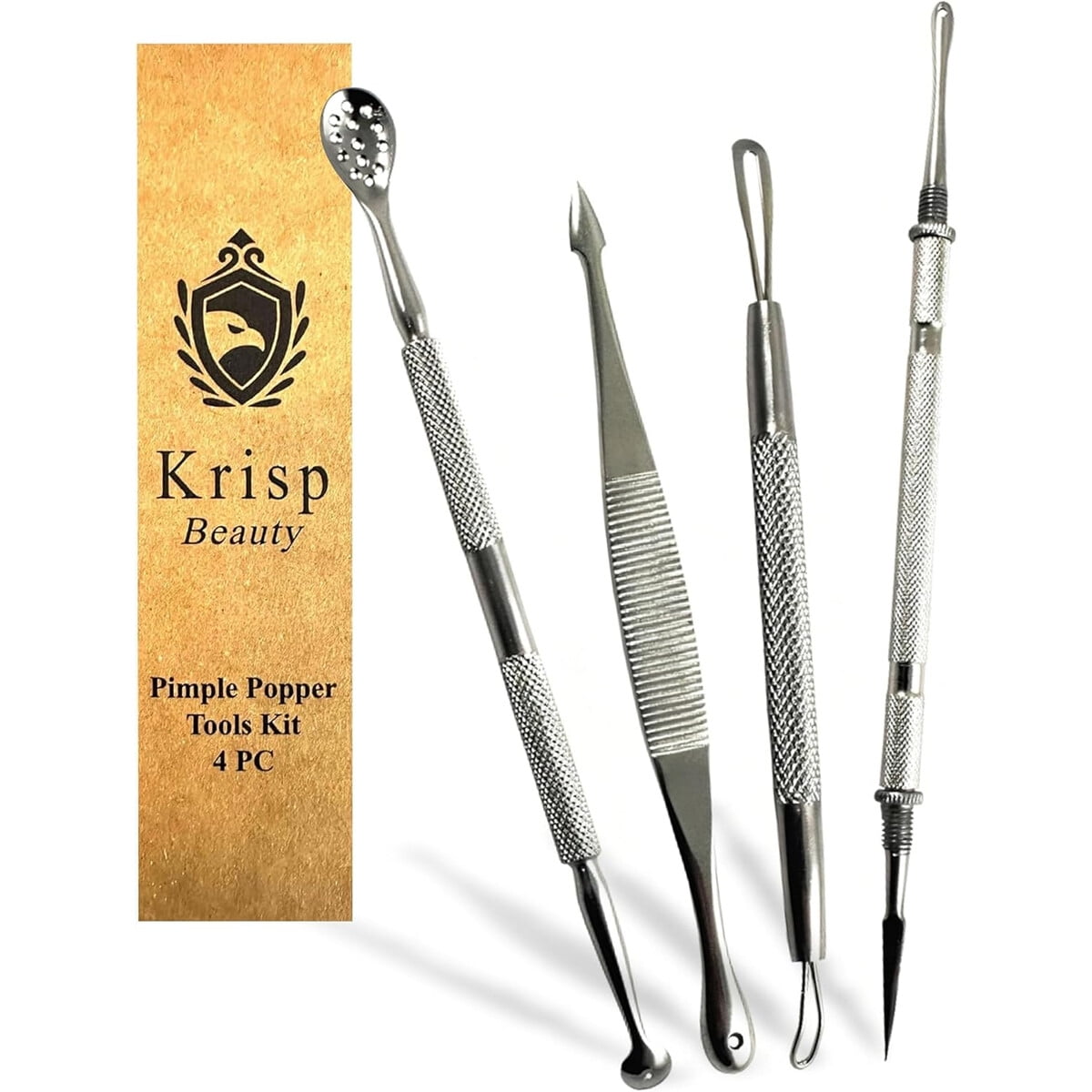 Set Extractor De Puntos Negros Krisp Beauty 4 Piezas Acero