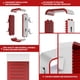 thumbnail image 5 of 15.8 In Game Storage Tower Compatible With PS5/ Xbox Series S & X/ Switch, Universal Video Game Disc Organizer 18 In 1 With 4 Controller Brackets, Game Disk Box Bracket-Blanco/Rojo, 5 of 8