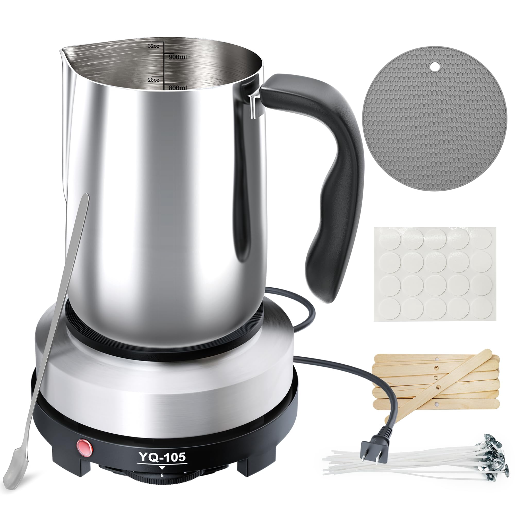 Kit Para Hacer Velas Casaculina 2025 Con Placa Calefactora Y Olla De Cera