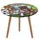 thumbnail image 1 of Amigos Animales theme Fitted Round Tablecloths Elastic Edged Table Covers Waterproof Table Cloth For Kitchen Holiday Party Tables Decor 120cm, 1 of 6