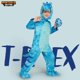 thumbnail image 2 of Costume Spooktacular Creations, diseño realista de T-Rex azul, para niños, 2 of 6