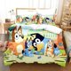 thumbnail image 1 of x2297 Bed Sheets Cute Cartoons Blue Dog Bedding Set Boys Girls Twin Size Duvet Cover Pillowcase Bed boys Adult Home Textiles 3-Piece Bedding Set (1 Duvet Cover + 2 Pillow Shams) nj2297, 1 of 5