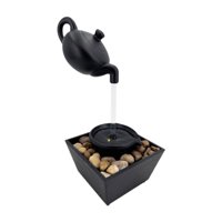 Bothyi - Tetera Flotante, Fuente De Agua, Decoración De Cascada De Mesa Para Oficina En Casa