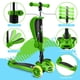 thumbnail image 4 of Patinete de 3 ruedas Hurtle ScootKid 2 en 1 para sentarse y pararse para niños, verde, 4 of 8