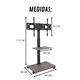 thumbnail image 2 of Soporte Tv Rack Movil Con Ruedas 32 A 75 Base Pedestal Stand, 2 of 6