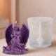 thumbnail image 1 of Molde De Vela En Espiral Con Forma De Onda De Silicona Con Forma De Ángel María Con Alas Grandes Mo, 1 of 8