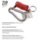 thumbnail image 3 of Cable de seguridad desprendible Fastway Zip 1,8 m enrollado rojo, 3 of 6