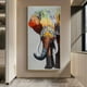 thumbnail image 1 of 1pc, Frameless Modern Color Painting, Elephant Canvas Wall Art Abstract Animal Poster, Living Room Wall Paintings, Home Decor Pictures No Frame, 1 of 2