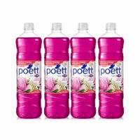 Pack 4 Poett Flores De Primavera 900Ml , Perfuma Y Desinfecta